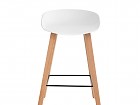 Taburete asiento polipropileno y patas de madera 