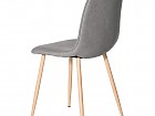 Silla patas de metal efecto madera, asiento tapizado