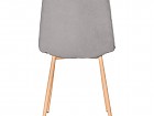 Silla patas de metal efecto madera, asiento tapizado