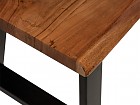 Banco madera de Acacia patas de metal angulares