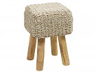 Taburete rattan cuadrado seagrass