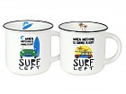 2 tazas de porcelana diseño surf