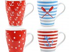 Tazas rojo y azul estilo marinero 370ml