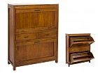 Zapatero de madera puertas abatibles nogal Forest