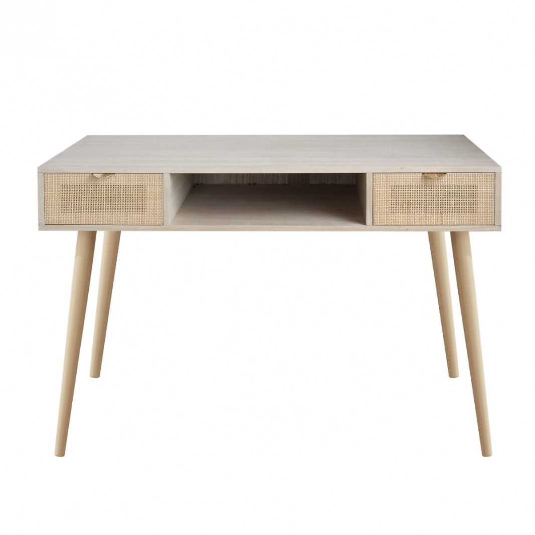 MUEBLE RECIBIDOR BLANCO-NATURAL 67 X 34 X 86 CM