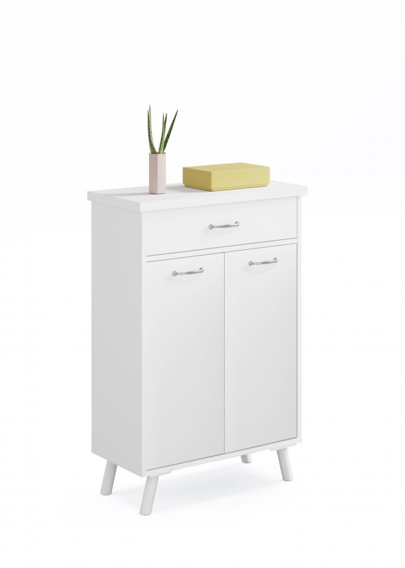 Mueble zapatero armario recibidor blanco 2/3 compartimentos