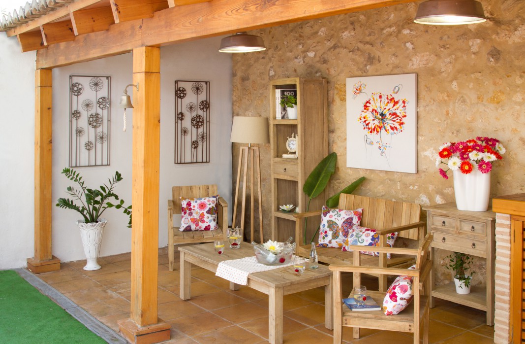 Banco de madera rústico para jardín o terraza por internet - Natural Ambiente GranDe 1438688727
