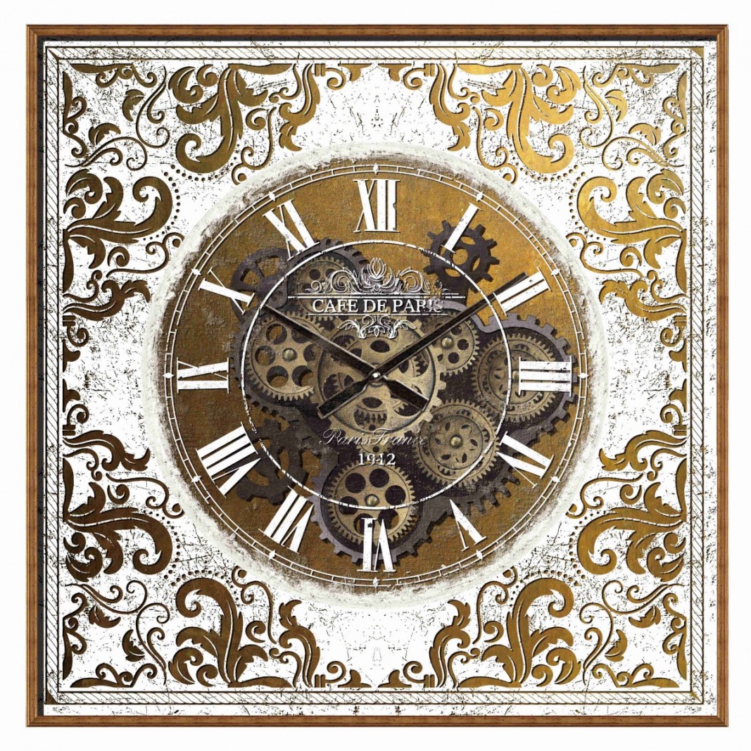 Reloj de pared Madera número romanos de 60 cm