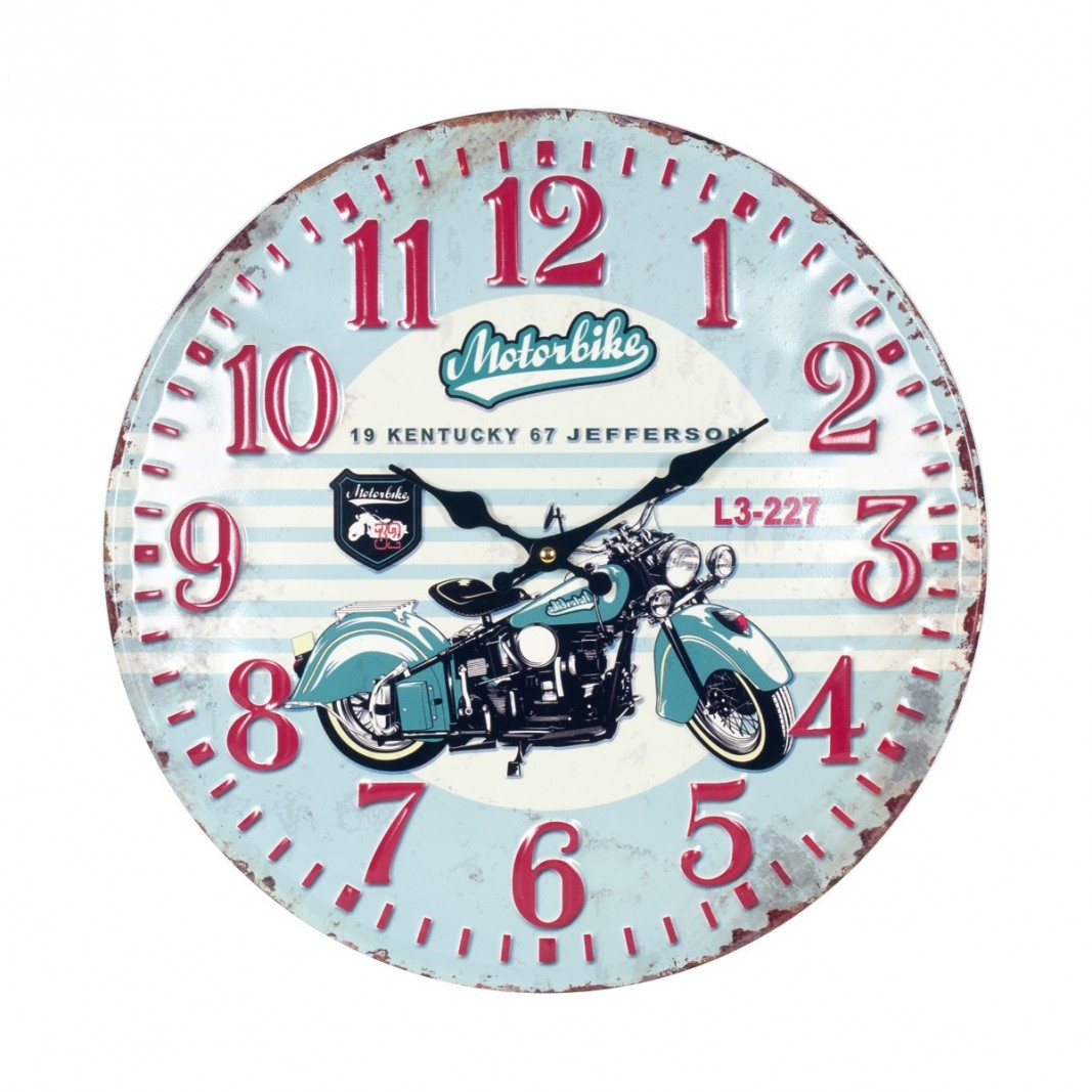 Reloj Pared Negro Retro Con Engranajes 40 Cm