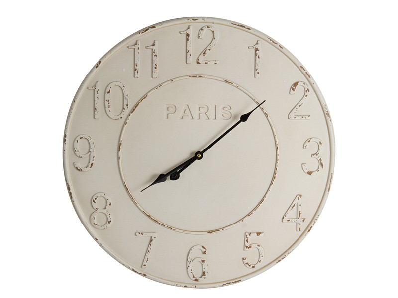 RELOJ PARED RETRO POP RE-7256 MADERA Y BLANCO