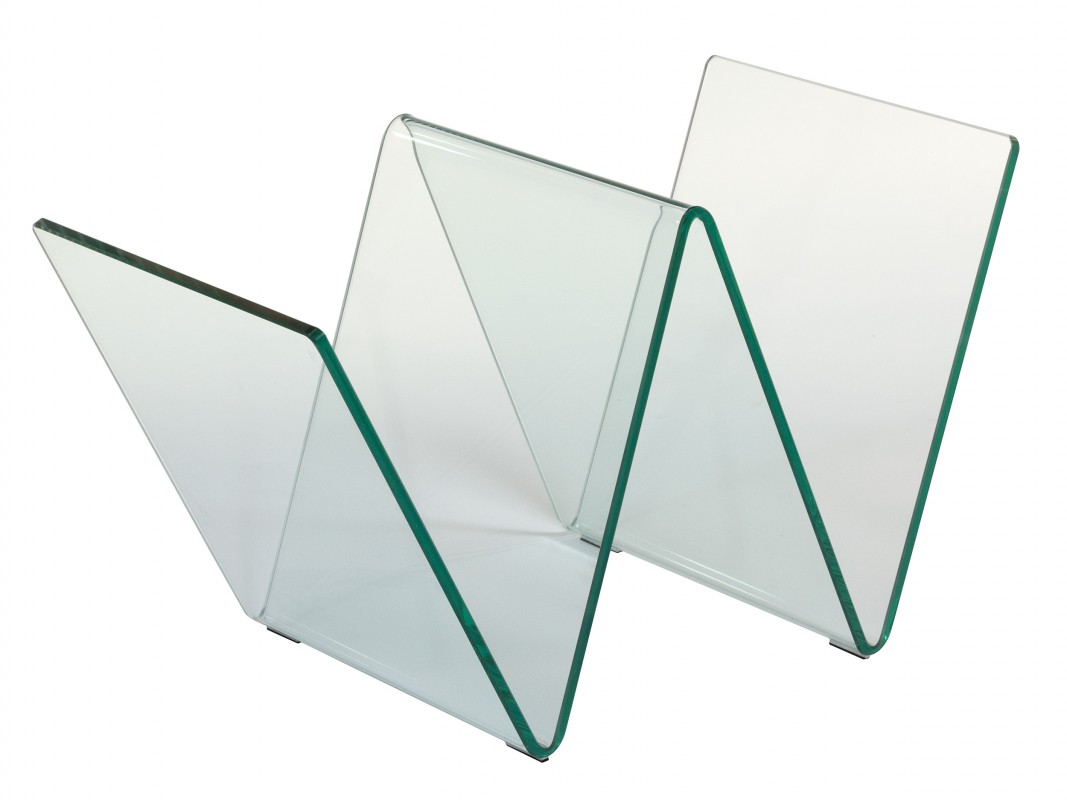 Revistero moderno cristal transparente - Guardarevistas de vidrio