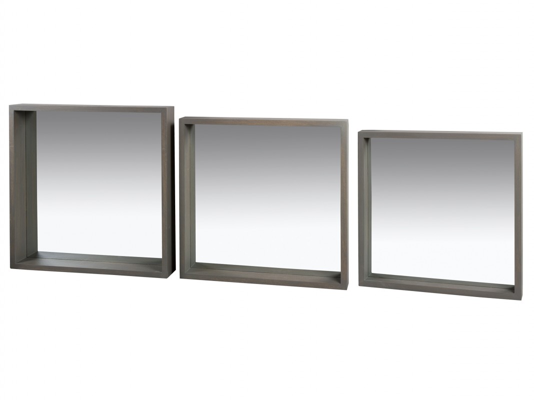 Set 3 Espejos Decorativos Recibidor Blanco