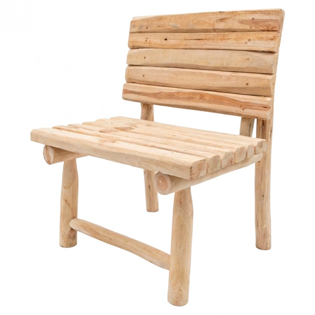 Silla rústica madera de Teka