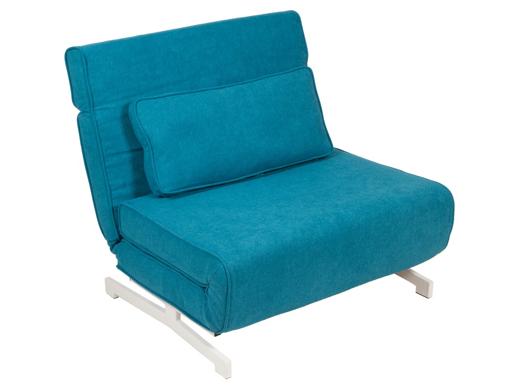 Sillon Cama Individual Con Cojin Sofa 1 Plaza Azul O Gris Sillón Cama Individual Con Cojín