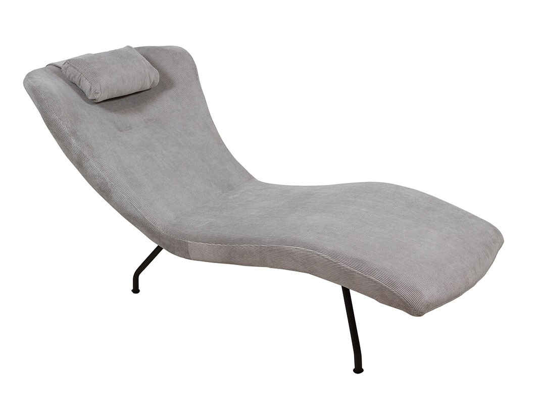 Chaise Longue moderno tapizado gris y cómodo
