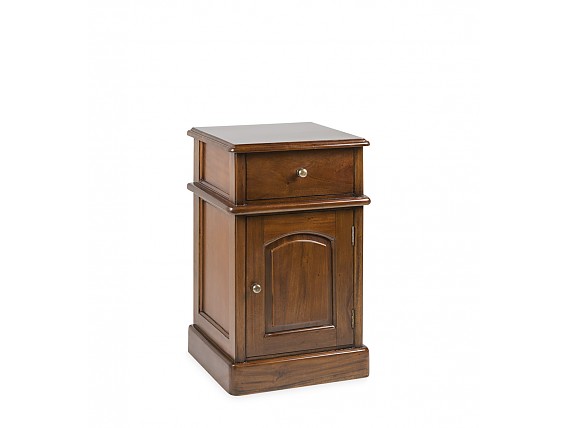 Mesita de noche madera de Caoba un cajón y una puerta