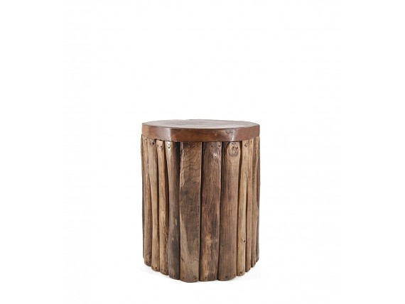 Mesita troncos madera de Teka