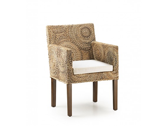 Sillón Rattan con cojín 