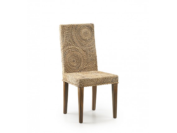 Silla Rattan y madera