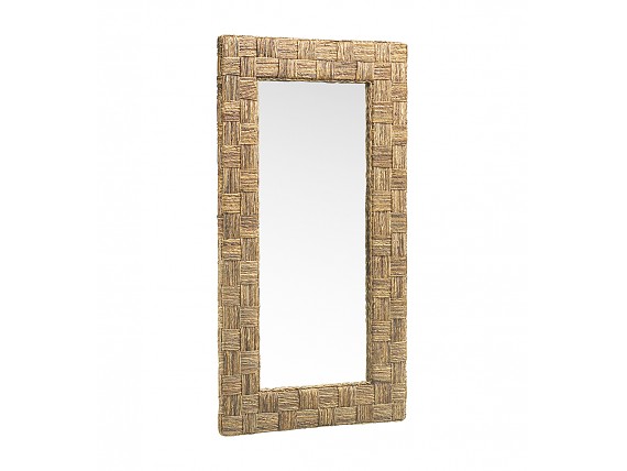 Espejo Rattan cuadros 150 cm