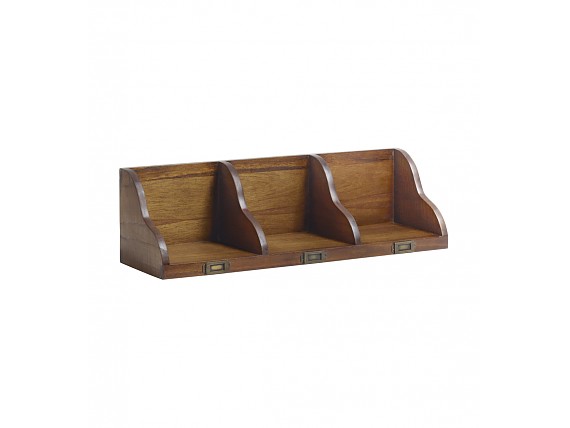 Estante madera Mindi detalles color Bronce