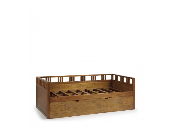 Cama individual de 190cm + cama nido madera mindi