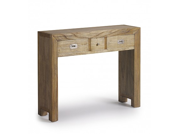 Consola tres cajones madera de Mindi