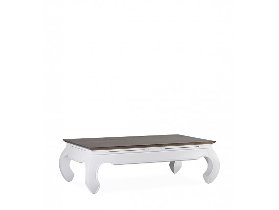 Mesa centro madera con patas Isabelinas 