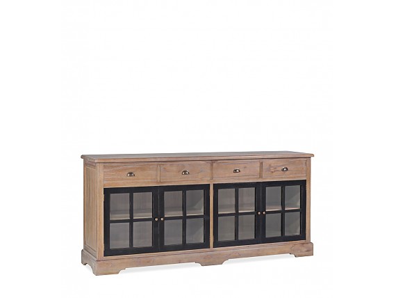 Aparador bicolor grande con puertas y cajones