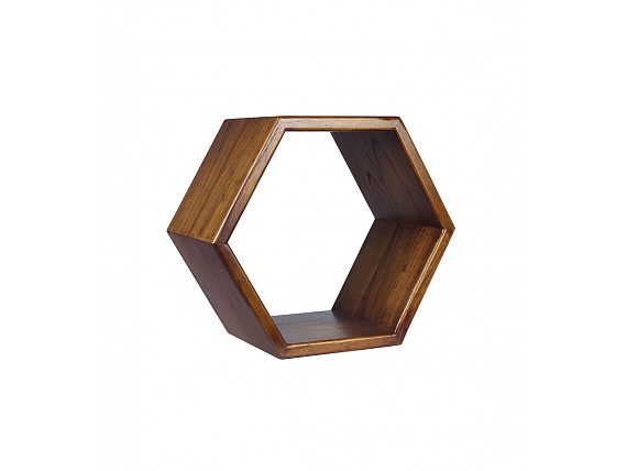 Estante hexagonal madera de Mindi