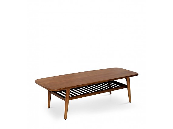 Mesa de centro con estante colonial