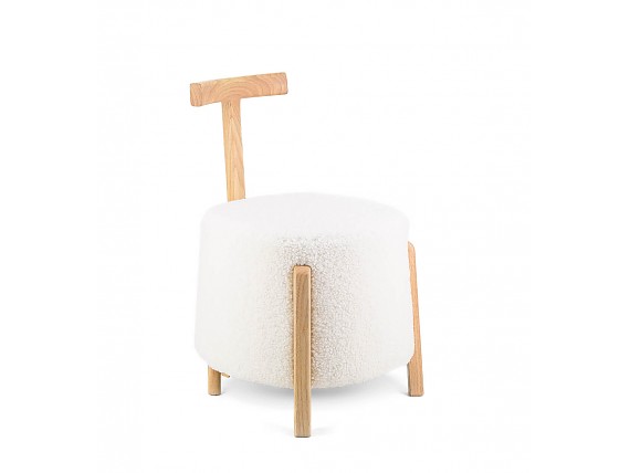 Silla madera y tapizado Bouclé