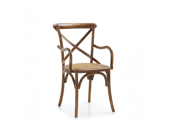 Sillón madera de Roble combinado con Ratan