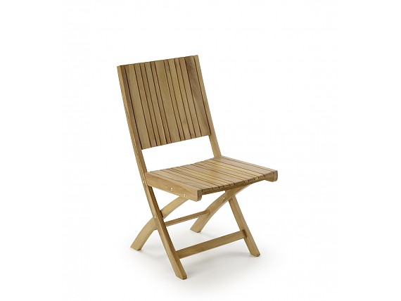 Silla jardín madera lamas sin reposabrazos