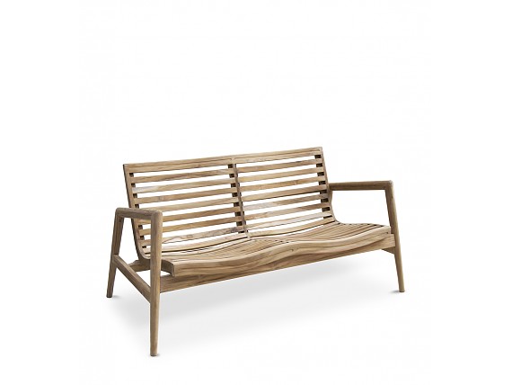 Banco madera de Teka, dos plazas 