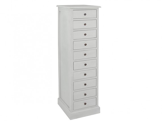 Estantería con puertas de madera de mindi color gris roto