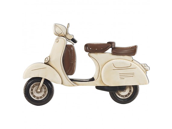 Adorno pared Vespa beige de metal