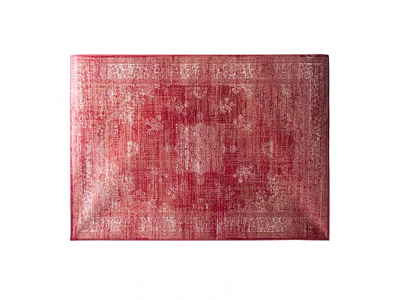 Alfombra roja de salón rectangular
