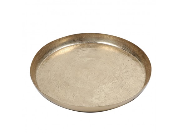 Bandeja aluminio dorada 