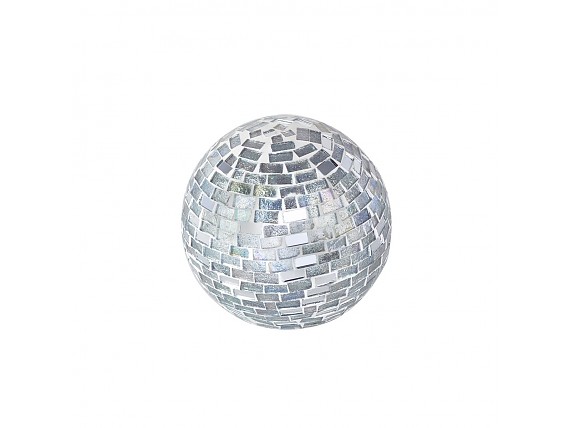 Bola decorativa de aluminio con relieve 10 cm