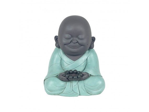 Buda sonriendo con soporte portavelas