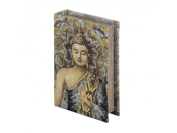 Caja libro Buda y mandala forrado de tela