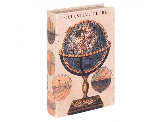 Caja libro globo terráqueo 
