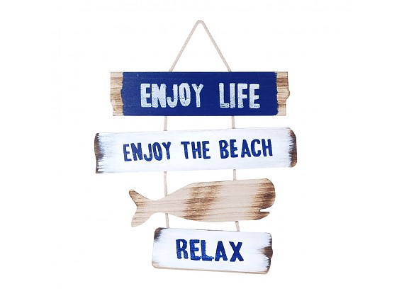 Cartel de madera decorativo Enjoy beach