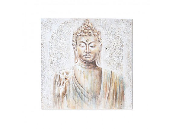 Cuadro Buda tonos suaves en relieve