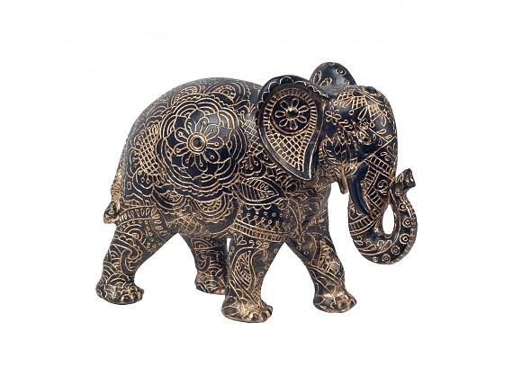 Elefante decoración tallado mandala
