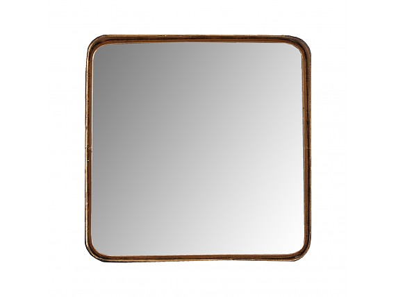 Espejo cuadrado de hierro envejecido 45x45 cm