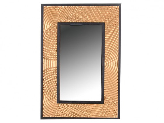 Espejo decorativo de pared marco dorado y negro