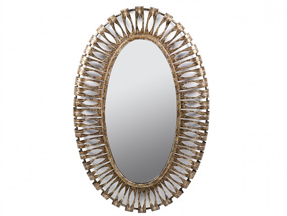 Espejos de baño individuales 100x62 cm, espejo de pared vintage, ovalado, plata | Leroy Merlin