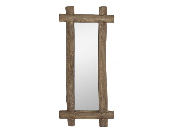Espejo de pared de madera envejecida